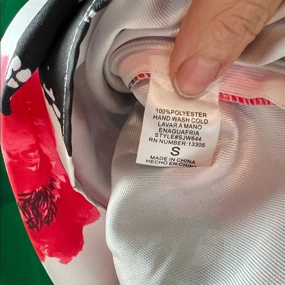 SAN JOY hi-lo bow front full floral skirt - Picture 10 of 12